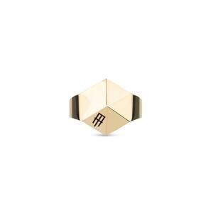 NEW MISSION ATELIER men's water 14 karat yellow gold signet ring in gold